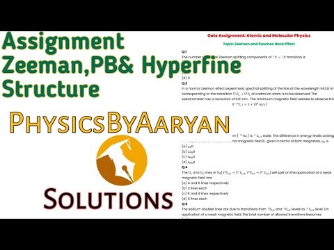 AMP Assignment 2 GATE JEST PYQs Solutions PDF #physicsByAryaan #gate #jest