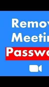 How To Remove Password ZOOM Meeting iPhone