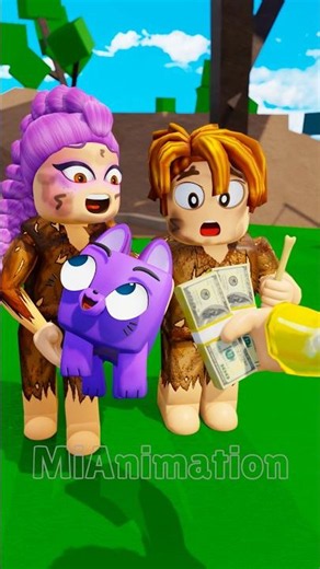 Poor Rumi and Bacon Find Rich Cat 😅 Brookhaven Funny Moment #roblox #funny #shorts