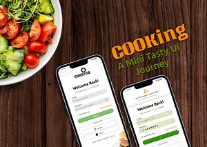 Mini UI Kit for a Recipe App – Splash, Login & Sign-Up - Doğa Çetinkaya