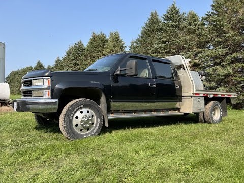 1994 Chevrolet Silverado 3500 Dually Crew Cab Service Truck, 6.5L Turbo Diesel, 4x4