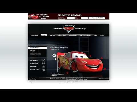 Cars flash website in 2006