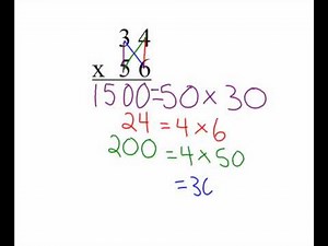 2 digit multiplying using the Bowtie Method