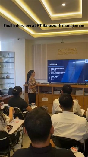 Final Interview at PT Saraswati Manajemen Hari ini adalah langkah besar menuju karier internasional. 🌍✨ Selamat kepada seluruh kandidat yang mengikuti **Final Interview** di **PT Saraswati Manajemen**. Persiapan, kerja keras, dan keberanian untuk mencoba adalah awal dari perjalanan menuju dunia kerja profesional di kapal pesiar maupun offshore. Setiap wawancara bukan hanya tentang menjawab pertanyaan, tetapi juga menunjukkan sikap, karakter, dan semangat untuk terus berkembang. Kami mengucapkan