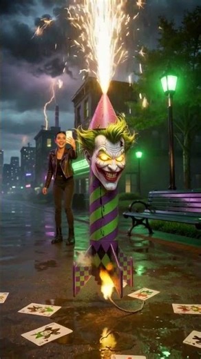 We Made a Joker Firework and the Sky Went FULL Gotham 🌌🃏 *MUST WATCH*