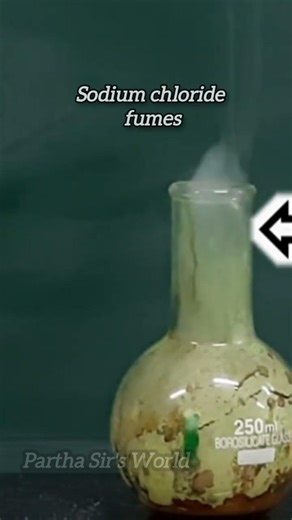 Formation of Sodium chloride from Sodium metal and Chlorine gas.. #chemistry #science