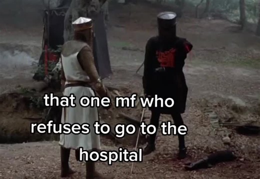 always acting tough #meme #relatable #montypythonandtheholygrail #tisbutascratch