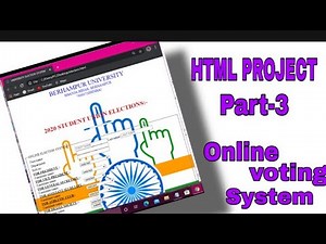 HTML Project 3 || Online voting system by using html || HTML Tutorial for beginners-Part#38