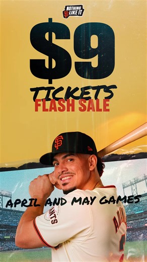 5.1K views · 16 reactions | $9 tickets to Giants April & May home games, no added taxes or fees. | San Francisco Giants | Facebook