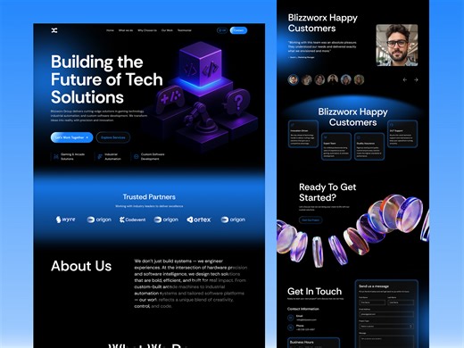 Tech Agency Website UI — SaaS & Product Design Experience