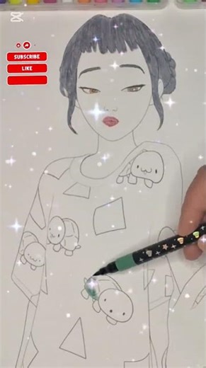 Zoey Coloring Page | K-Pop Demon Hunters