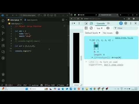 JavaScript Data Types Explained in Hindi | Primitive & Non-Primitive