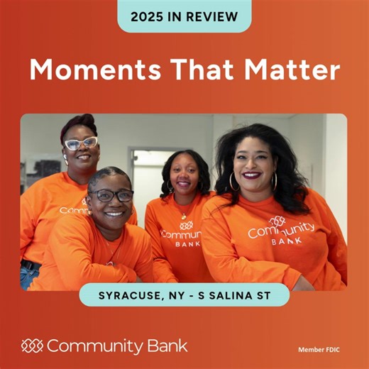 Thank you for welcoming us into your communities in 2025. Here’s a look back at some of the moments that made 2025 unforgettable. We’re excited to keep growing and giving back in the year ahead! | Community Bank, N.A.
