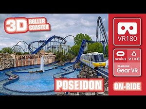 VR180 3D extreme Water VR Roller Coaster POSEIDON | VR on-ride POV | Europa Park VR360 Oculus Quest
