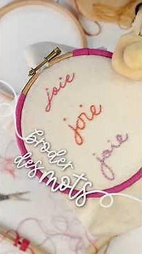 BRODERIE : BRODER DES MOTS