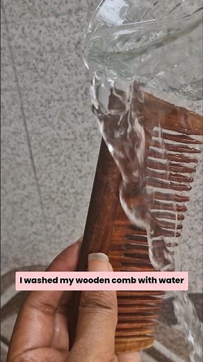 Oil Dipping Wooden Comb 🪵 | How to Use Wooden Comb for Hair Growth & Shine#Hair #shorts #woodencomb