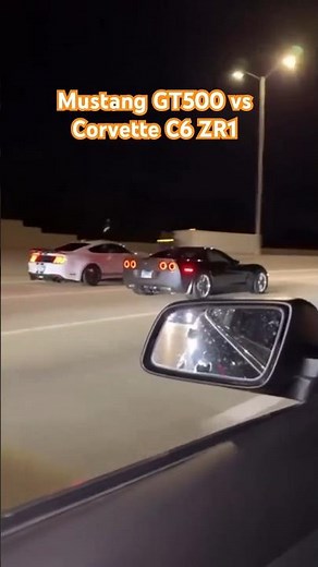 Mustang GT500 vs Corvette C6 ZR1! #ford #chevrolet