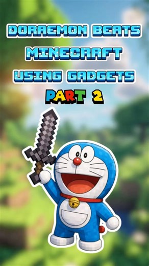 Part : 2 , Doraemon Plays Minecraft Using Crazy Gadgets.🤖🥞 #minecraft #minecraftshorts