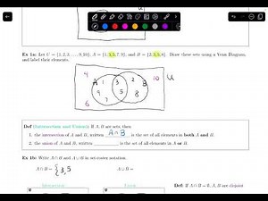 2.2.1 Venn Diagrams, Intersection, and Union || Discrete Math
