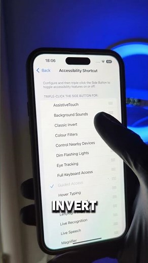Apply color invert in iPhone UI