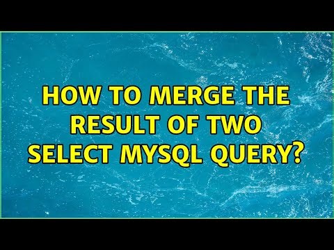How to merge the result of two select mysql query?