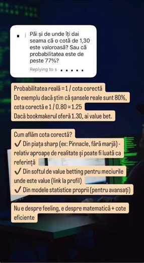 Cum aflăm probabilitatea și cota corectă