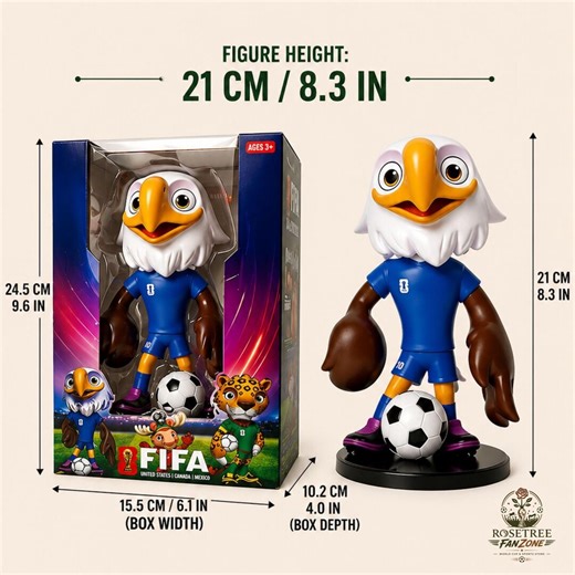 World Cup 2026 Mascot Figures Set, FIFA Style Collectible Toys, Eagle Moose Jaguar Figurines, Soccer Fan Gift, Trophy Model Decor - Etsy