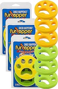 FURZAPPER Pet Hair Remover for Laundry, 6 Count - Reusable Dog & Cat Hair Remover Tool As Seen on Shark Tank - Removes Pet Fur, Hair, Lint, Dander from Clothes & Laundry - One Per Pet 0.54 kg