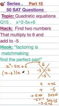 q15 SAT series difference between expression and equation