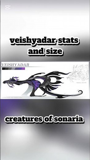 veishyadar stats and size creatures of sonaria COS shadow artifacts creature