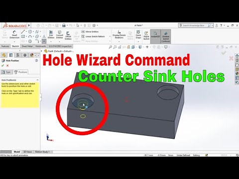 How to make Countersink Holes in SolidWorks by Hole Wizard Command
