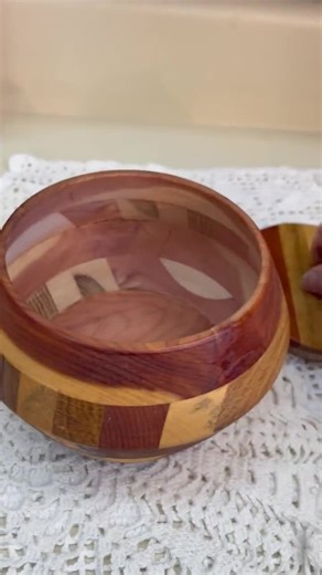 Small Hand Turned Wooden Bowl With Lid for Storage or Decorative Purposes - Etsy