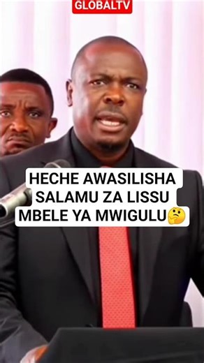 HECHE PRESENTS LISSU'S GREETINGS BEFORE MWIGULU🤔 #breaking #breaking #chadema #globaltv #mtei