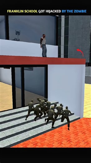 FRANKLIN SCHOOL GOT HIJACKED BY THE ZOMBIE | INDIAN BIKE DRAVING 3D | #shorts #gaming