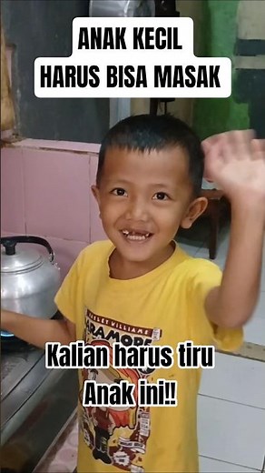 Anak kecil memasak sendiri #masakanrumahan #anakpintar #viralvideo #viralvideo