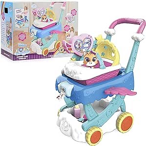 Disney Jr T.O.T.S. 25-inch Nursery Care Stroller, 12 Pieces, Officially Licensed Kids Toys for Ages 3 Up by Just Play