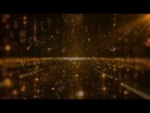 Golden 3D Arena | Gold Particle Loop 4K Black Screen Background | Cinematic Screensaver Video 2025