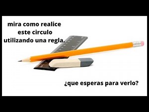 COMO HACER UN CIRCULO CON LINEAS CON TAN SOLO UNA REGLA ¿QUE ESPERAS PARA VERLO?