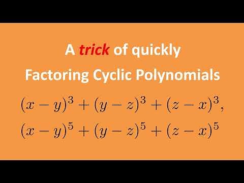 A trick of quickly factoring cyclic polynomials
