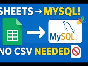 Send Google Sheets Data Directly to MySQL Database (100% Working 2026 Method)