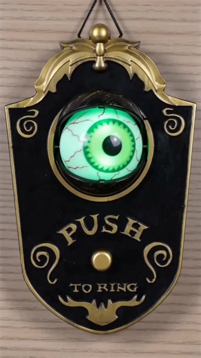 Decoración de timbre de ojo para Halloween, colgante de puerta con ojo y sonido en color obscuro #ventaquincenal #haloween #ventas #compras #tiktokmexico