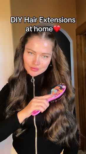 How I install my own hair extensions❤️ #DIYHairExtensions #athomehairextensions #diytapeinhairextensions #diyextensions #hairtok #hairstyle #hairtutorial #hairextensions