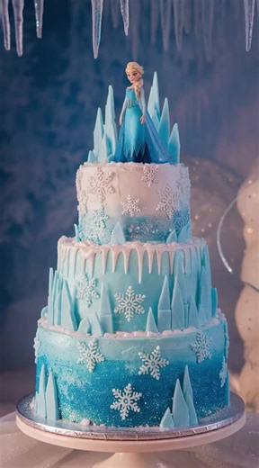 Elsa's Magical Ice Castle Cake Inspired by Frozen