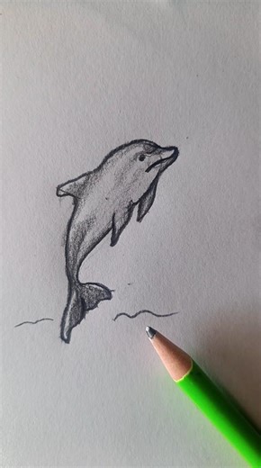 Dolphin Drawing Tutorial | Fast & Simple Method #art #artshorts #foryou #drawing #howtodraw #sketch