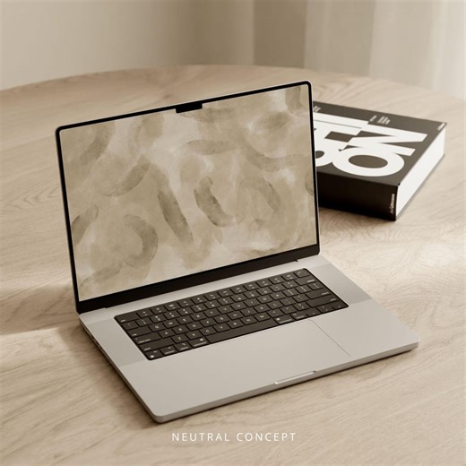 Neutral Abstract Desktop Wallpaper: Dark Brown Laptop Background (digital Download) - Etsy