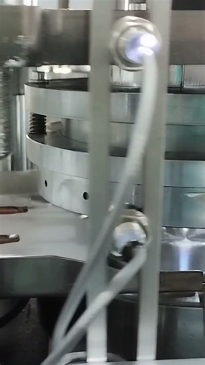 The paper plate machine running in the factory