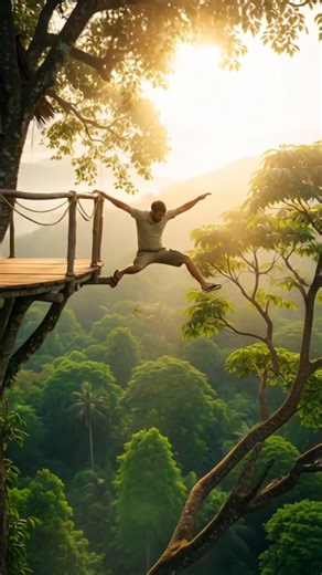 Falling from tree #aigenerated #aivideocreation #powerful #riskycycling #funny #comedy @highlight