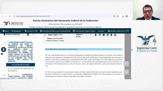 ❇️ Martes de Jurisprudencia Jornadas de actualización sobre el precedente y los sistemas de consulta del Semanario Judicial de la Federación Sesión 5 • La Gaceta electrónica del SJF Ponente: 💠 Marco Antonio Portillo Mendoza DGCCST Modera: 💠 Christian Ibeth Huerta Dávila DGCCST Evento coordinado y organizado por: Dirección de Casas de la Cultura Jurídica, SCJN Dirección General de la Coordinación de Compilación y Sistematización de Tesis Martes 04 de noviembre I 16:00 horas (horario CDMX)) | Su