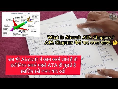 ATA Chapters For Identification of Aeroplane Area's | Aircraft ATA Chapters