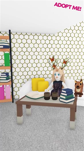 No better way to relax on a Saturday afternoon than with some tea, a good book and my pine marten by my side 🥰 #robloxadoptme